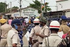 bjp candidates house bombed mlas fatherbrother assaulted