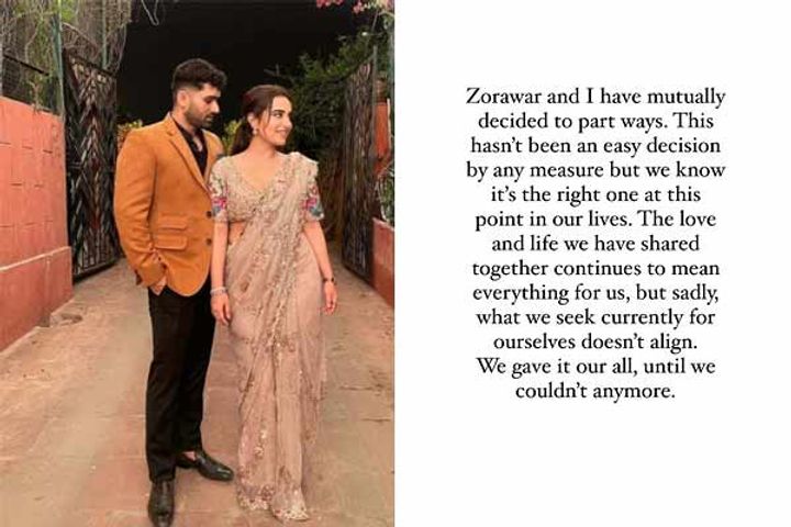 youtuber kusha kapila getting divorce from husband zoravar