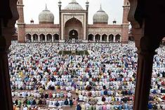 eidulazha prayers offered at delhis jama masjid