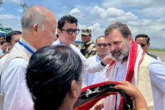 rahuls convoy stopped in manipur returned to imphal