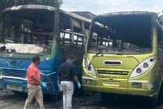when the owner removed from work the minor burnt eight buses