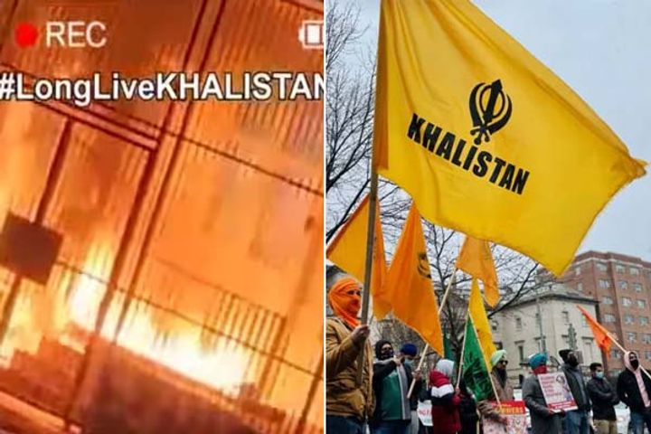 khalistanis set fire to the indian embassy in america