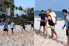 Team India played beach volleyball in West Indies