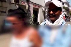 video surfaced of touching foreign woman inappropriately in jaipur
