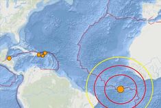 earthquake tremors in the north atlantic ocean recorded 64 on the richter scale