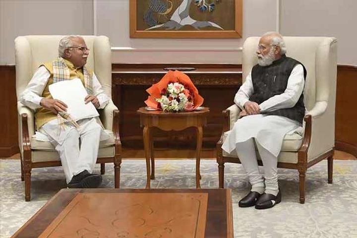 haryana cm will meet pm modi