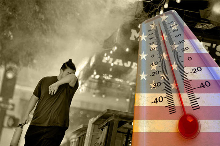 bad condition due to severe heat in america temperature reached 43 degree