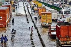 75000 trucks stranded across the state due to heavy rains