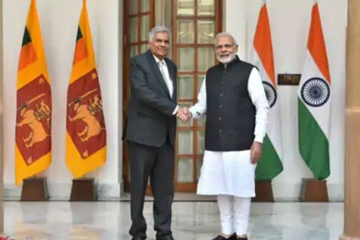 sri lankan president ranil wickremesinghe arrives in india will meet pm modi and president murmu