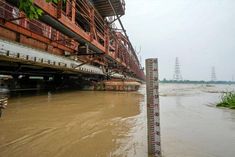 yamuna river in delhi above the danger mark for the third time