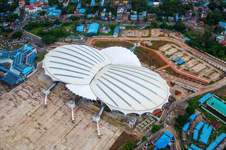 the roof of the new terminal of port blair airport fell congress said pm is inaugurating incomplete 