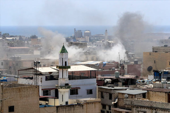 fierce clashes in palestinian refugee camp five killed