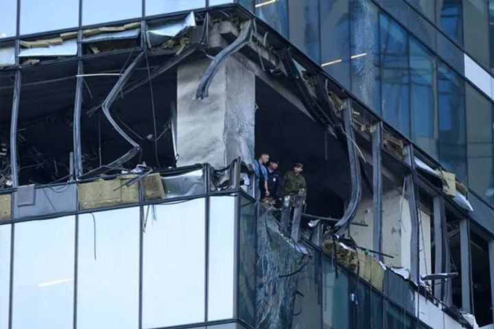 drone attack again in moscow second attack on the same building in 48 hours