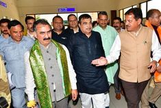 union minister nitin gadkari conducted aerial survey of flood affected areas in himachal
