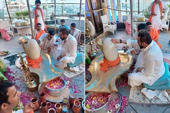 sanjay dutt immersed in the devotion of mahadev worshiped shiva at home in sawan sanjay dutt immersed in the devotion of mahadev worshiped shiva at home in sawan