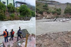 the bridge being built in badrinath dham was damaged a laborer was washed away