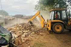 bulldozers run on huts of illegal infiltrators in nuh