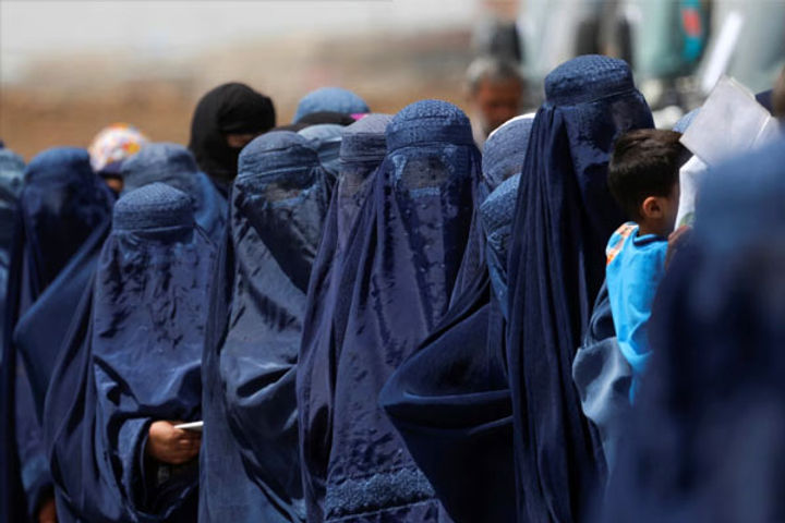 taliban said it is a sin for women to be uncovered in some places