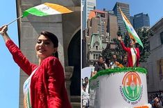 jacqueline takes part in new yorks india day parade